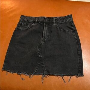 Black Denim Skirt